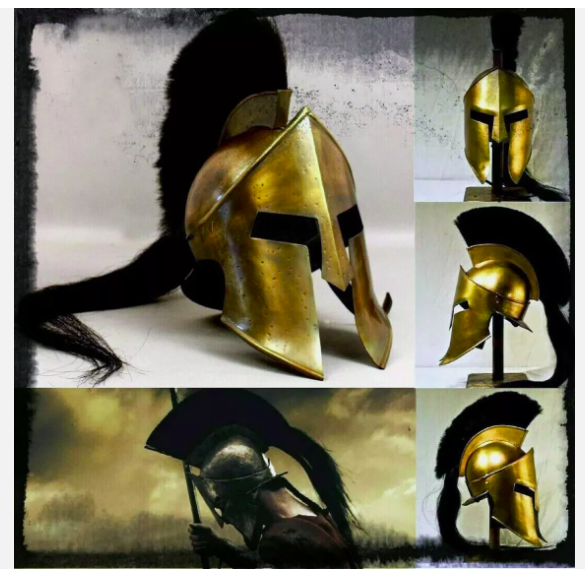 Handcrafted Spartan Warrior King Leonidas Helmet - Perfect for Cosplay