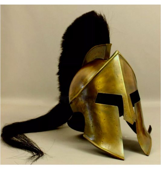 Handcrafted Spartan Warrior King Leonidas Helmet - Perfect for Cosplay